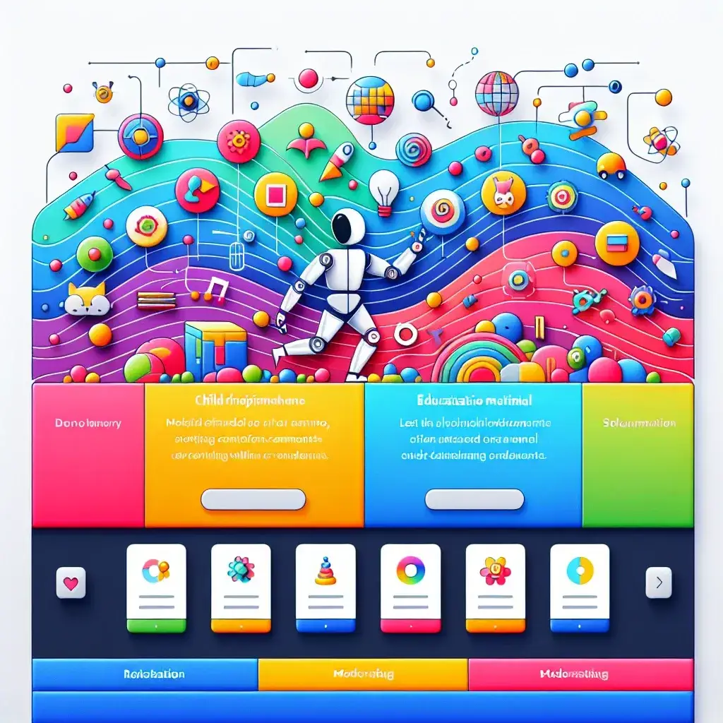 "Anak-anak menggunakan fitur profil anak Netflix dengan AI untuk menjelajahi konten yang aman dan sesuai usia, menampilkan berbagai pilihan tayangan menarik."