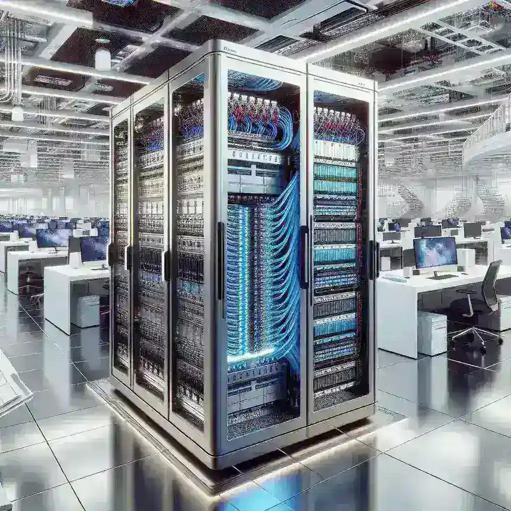 Alt text: "Superkomputer Nvidia DGX A100 yang baru dihadirkan di AI Center Universitas Brawijaya, memperkuat penelitian dan pengembangan teknologi kecerdasan buatan."
